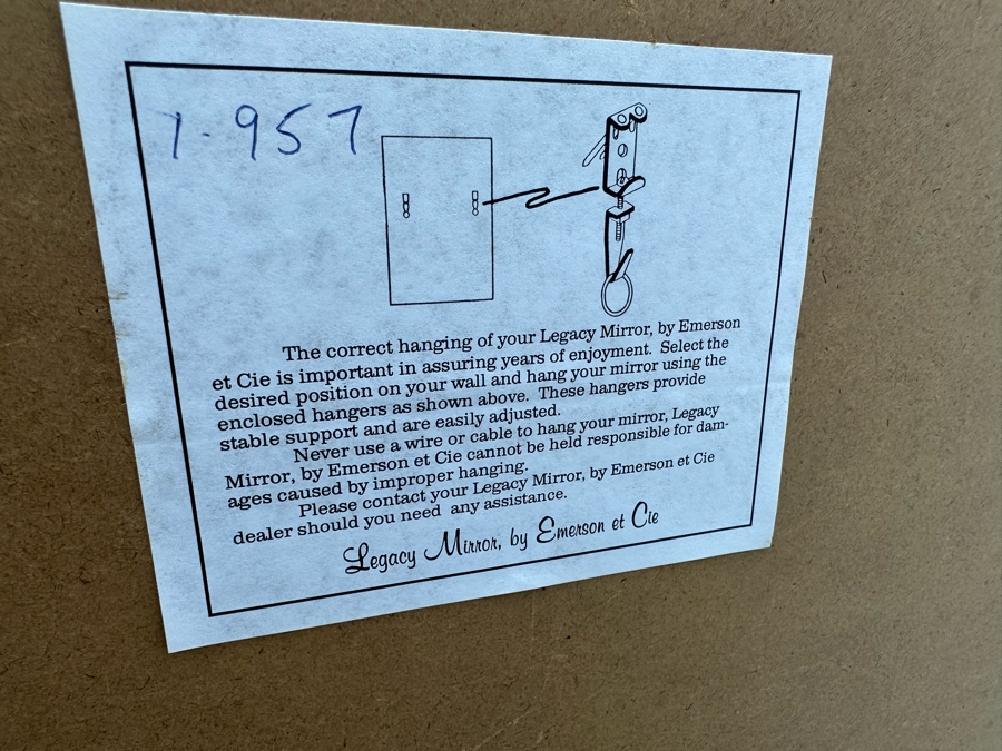 Large Beveled Glass Wall Mirror, Legacy Mirror By Emerson Et Cie 47 X 70 [Photo 9]