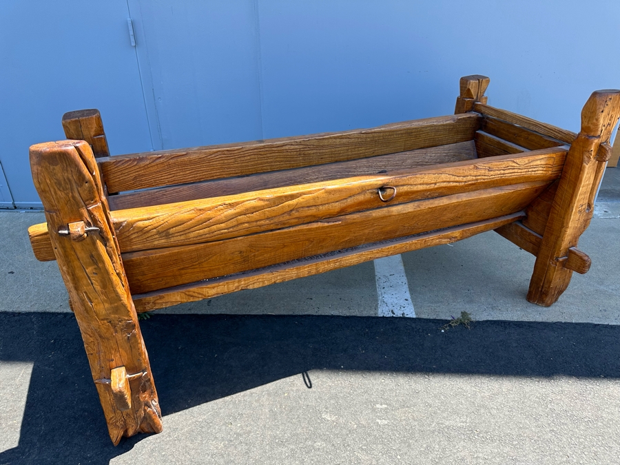 Antique Wooden Horse Manger Trough 71W X 30D X 34H [Photo 15]