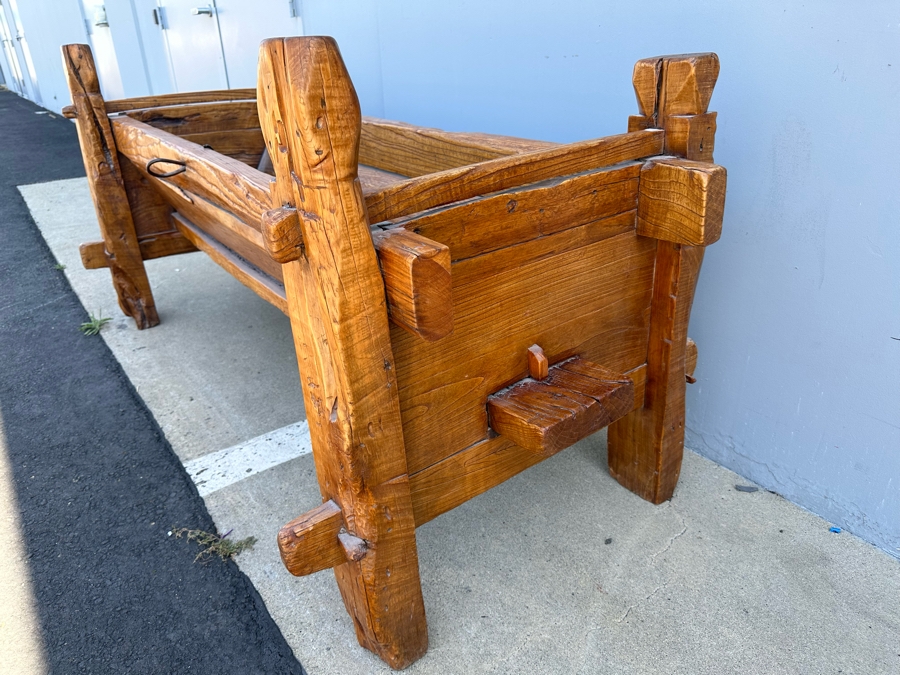 Antique Wooden Horse Manger Trough 71W X 30D X 34H [Photo 6]