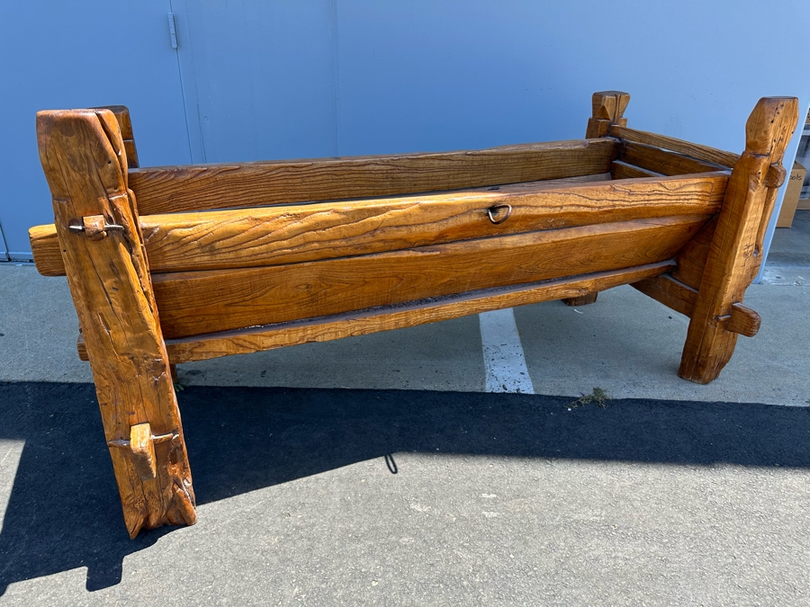 Antique Wooden Horse Manger Trough 71W X 30D X 34H [Photo 14]