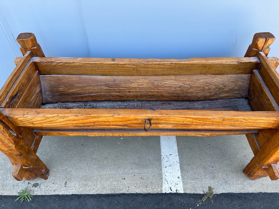 Antique Wooden Horse Manger Trough 71W X 30D X 34H [Photo 5]
