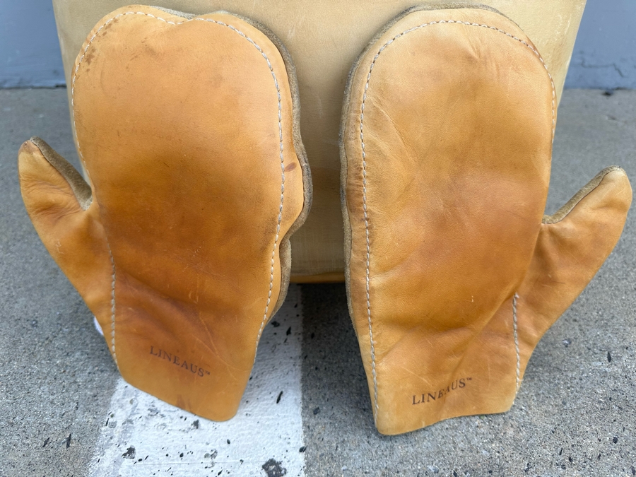 Lineaus Leather Medicine Bag Heavy Punching Bag Double Locked-Stitched 150lbs 57L With Lineaus Leather Boxing Gloves By Lineaus Athletic Company - See Details - Retails $7,900 [Photo 7]