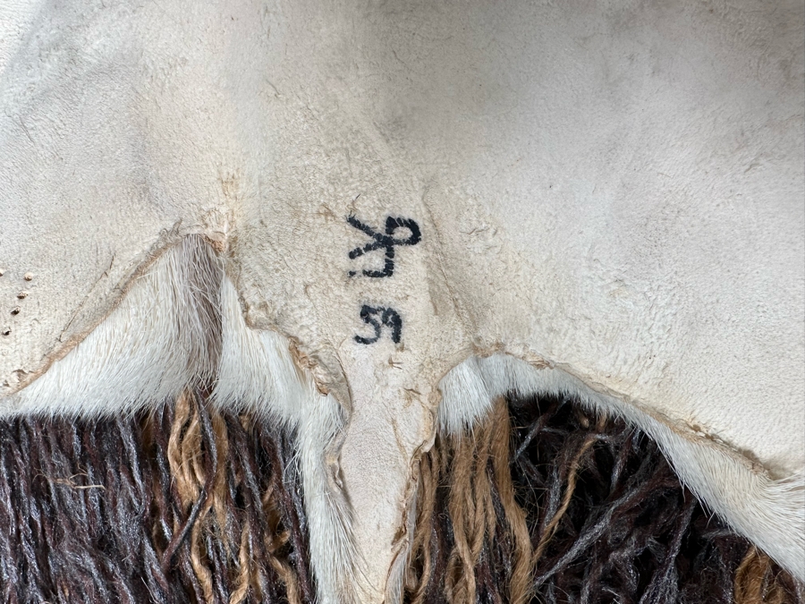 Signed Handmade Macrame Tree With Deer Skin Wall Decor Signed On Back 30W X 82L [Photo 13]