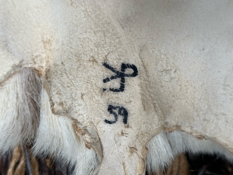 Signed Handmade Macrame Tree With Deer Skin Wall Decor Signed On Back 30W X 82L [Photo 14]