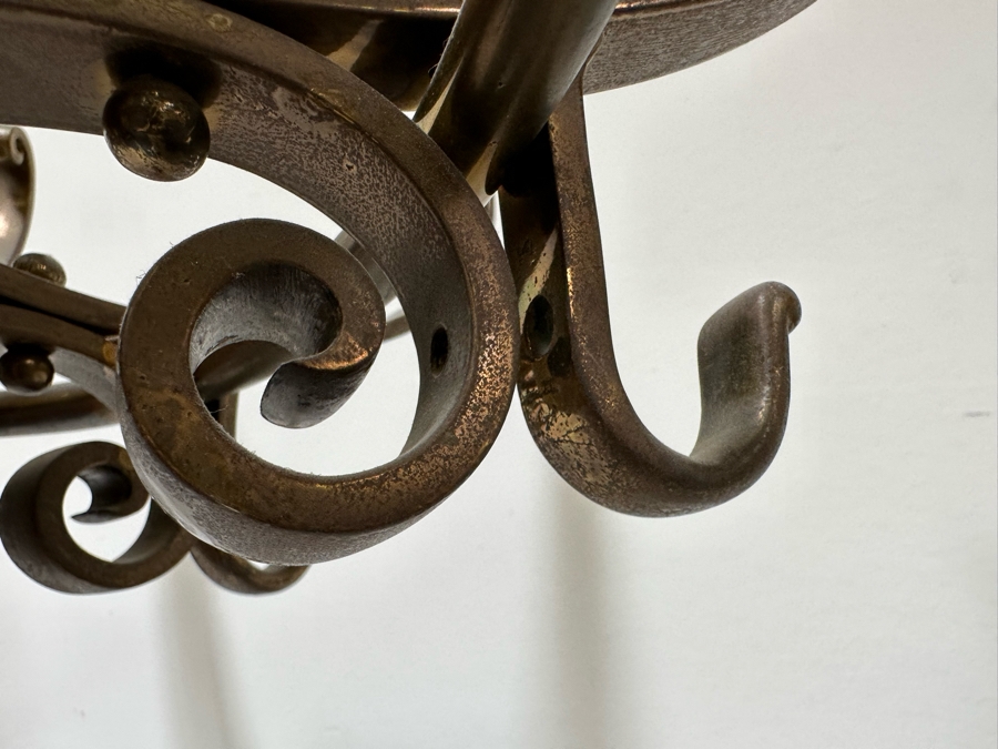 Impressive Antique Carved Wooden Claw Footed Coat Rack (Several Screws Missing On Top Brass Rack) From Historic Hotel In Riverside 30W X 75H [Photo 13]