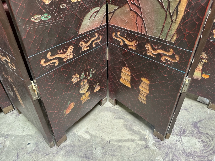 Massive 8-Panel Asian Room Divider Screen 12'W X 8'H [Photo 9]