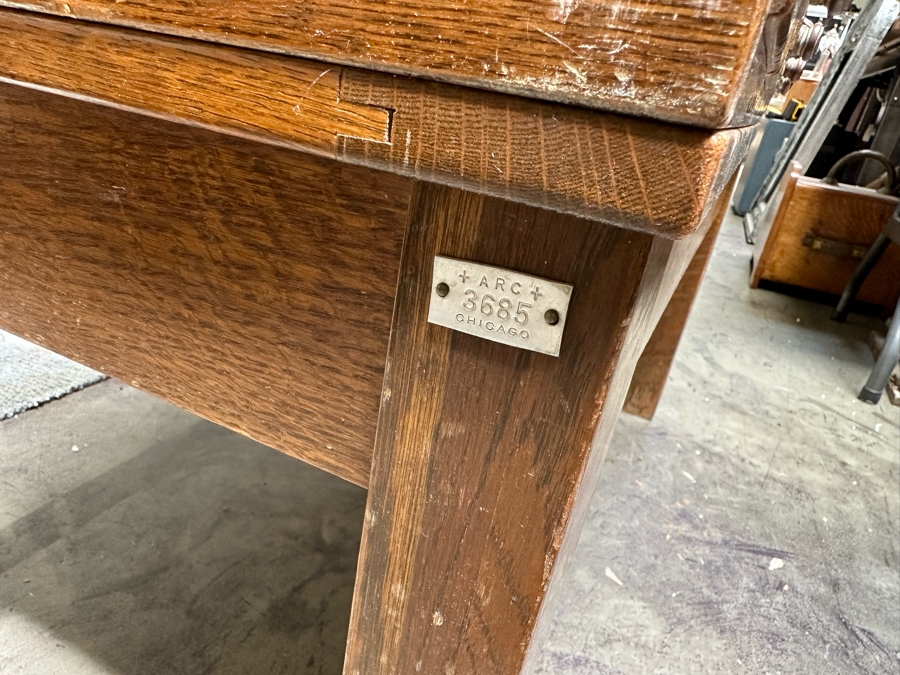 Impressive Vintage 5-Piece Oak Library Card Catalog Cabinets With Stand By Gaylord Bros, Inc 32.5W X 18D X 57.5H [Photo 10]