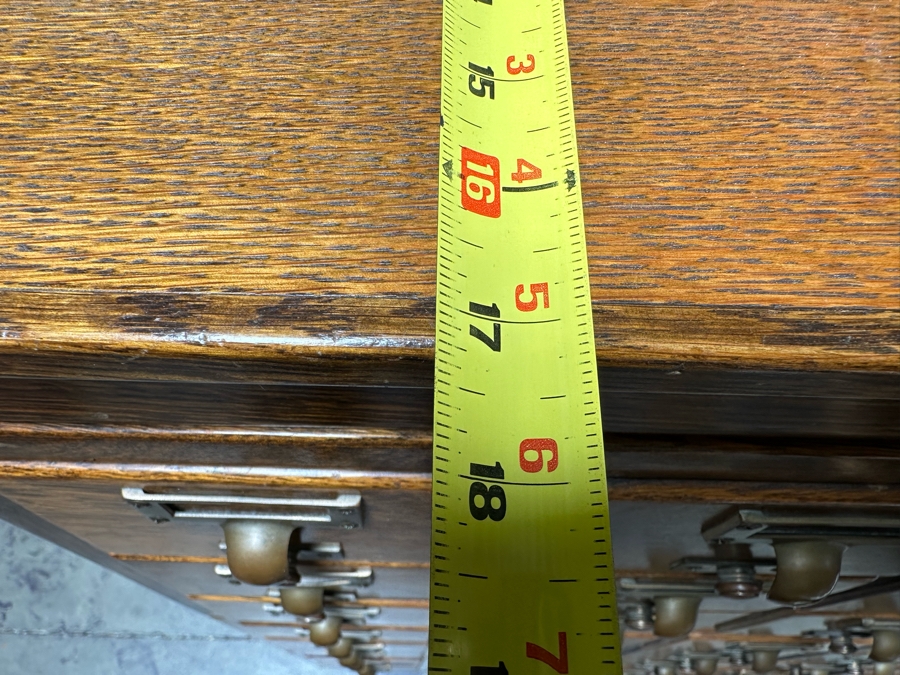 Impressive Vintage 5-Piece Oak Library Card Catalog Cabinets With Stand By Gaylord Bros, Inc 32.5W X 18D X 57.5H [Photo 12]