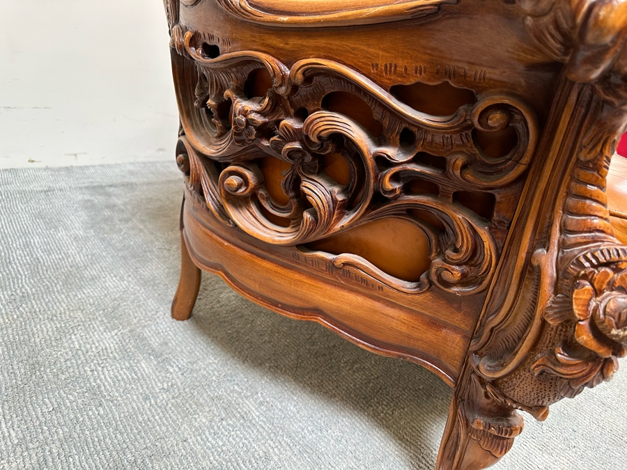 Baroque Rococo Leather Sofa 85W X 38D X 46H [Photo 11]