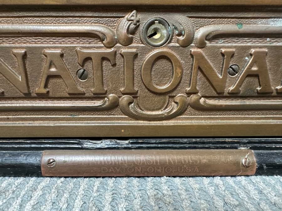 Antique National Cash Register Brass Cash Register Do Not Have Key 19W X 16D X 26.5H [Photo 10]