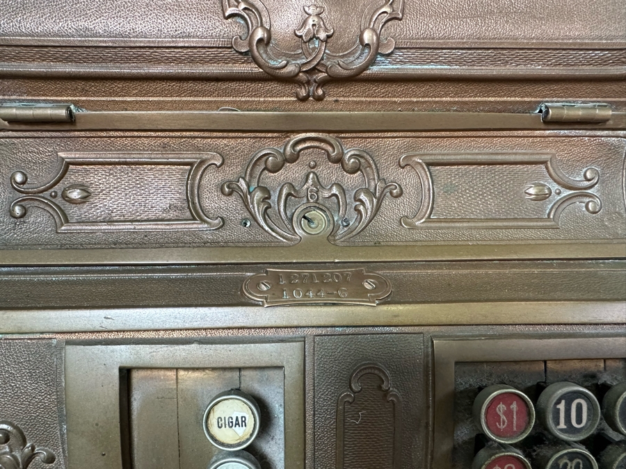 Antique National Cash Register Brass Cash Register Do Not Have Key 19W X 16D X 26.5H [Photo 7]