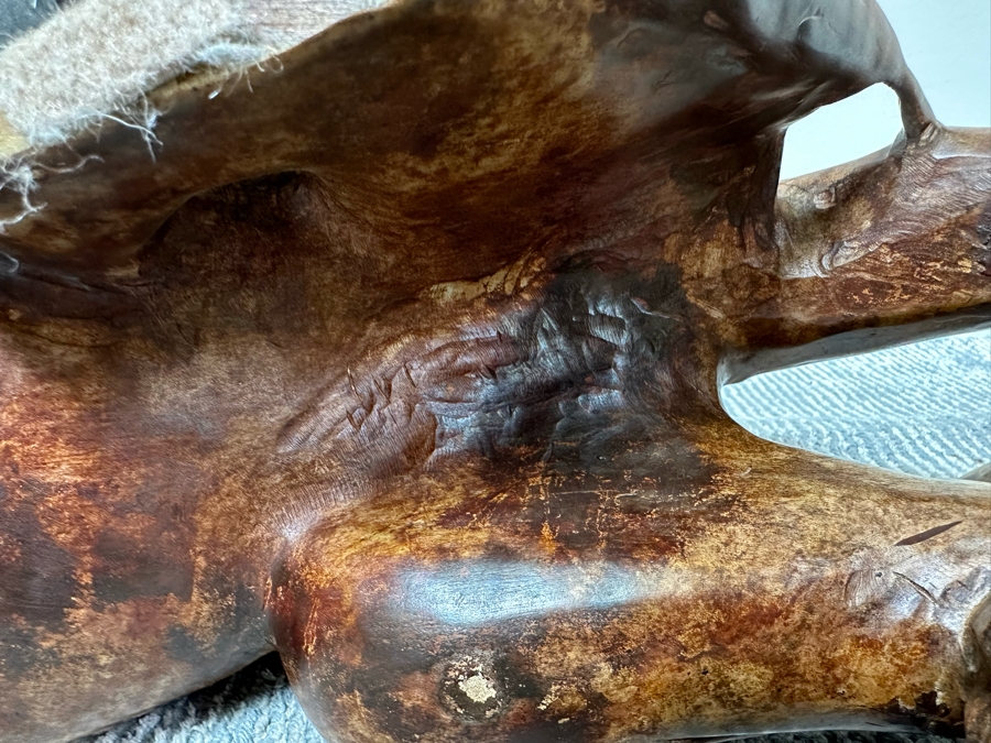 Pair Of Large Vintage Chinese Carved Jade Foo Dogs With Applied Brass Ornamentation Heavy Must See In Person For Size 24W X 9D X 17H [Photo 25]