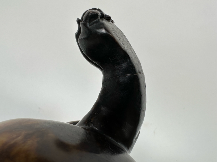 Pair Of Vintage Chinese Carved Jade Stone Foo Dogs (One Leg Has Been Repaired - See Photos) 11W X 3.5D X 6.5H [Photo 18]