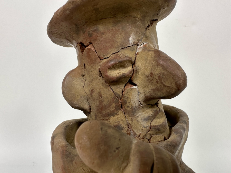 Old Pre Columbian Pottery Figure Has Been Pieced Together And Head Is Loose 12H [Photo 10]