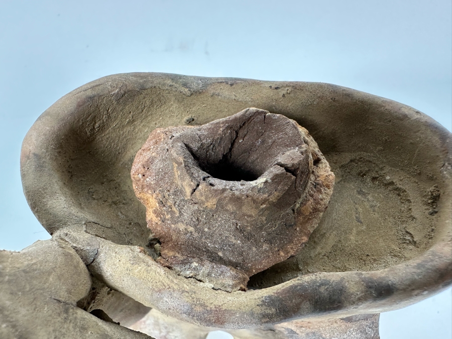 Old Pre Columbian Pottery Figure Has Been Pieced Together And Head Is Loose 12H [Photo 13]