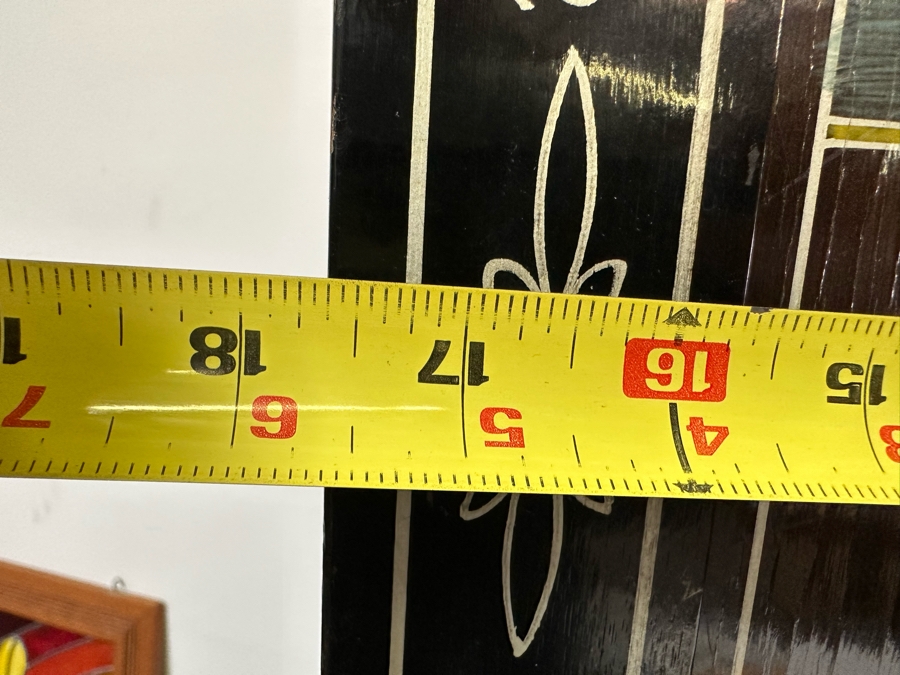 Stunning 4-Panel Japanese Wooden Room Divider Screen With Applied Semi-Precious Stone Carvings 70W X 71H [Photo 19]