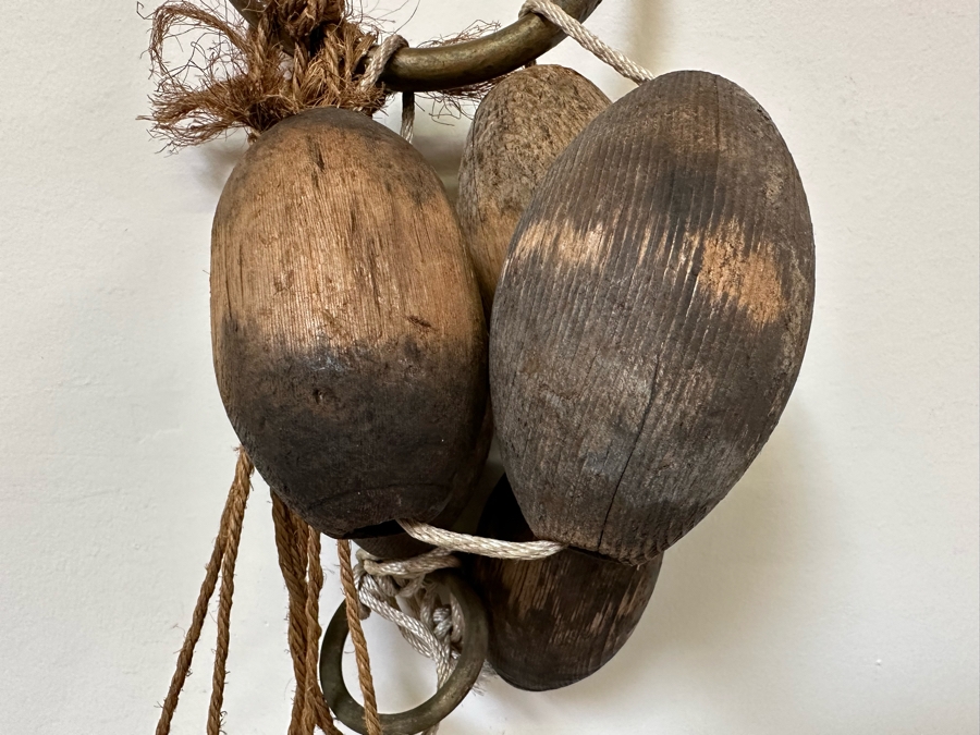 Vintage Nautical Decor Glass Fishing Floats And Wooden Floats [Photo 6]