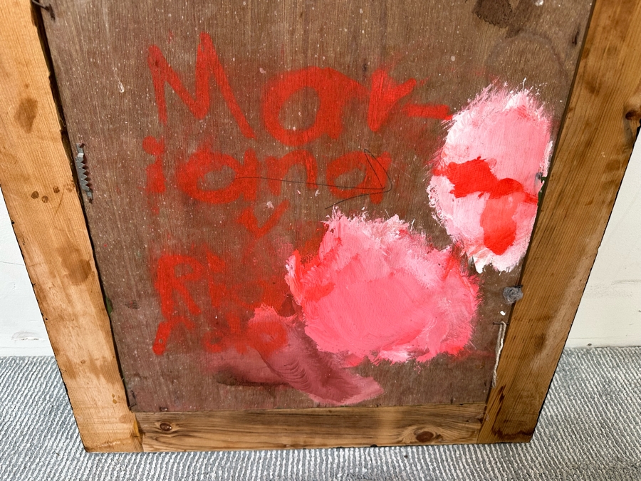 Bas-Relief Metal Frame Overlaid Original Painting Of Man 24 X 40 [Photo 9]