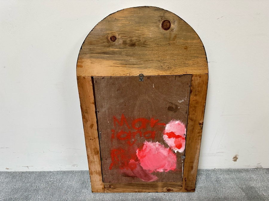 Bas-Relief Metal Frame Overlaid Original Painting Of Man 24 X 40 [Photo 8]