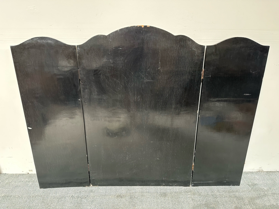 Small Hand Painted Japanese 3-Panel Fireplace Screen 64W X 48H [Photo 10]