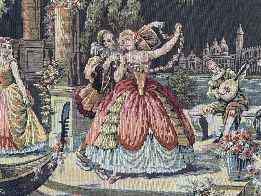 Vintage Moonlight Serenade Belgium Tapestry Framed 33 X 26 [Photo 4]