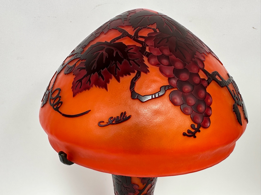 Reproduction Galle Resin Table Lamp 13W X 22H [Photo 7]