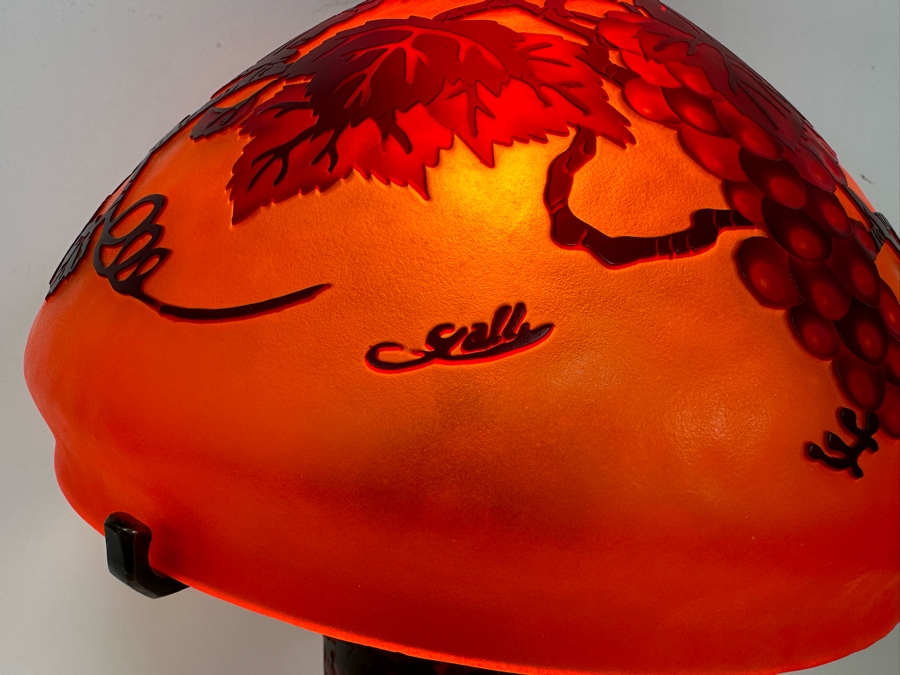 Reproduction Galle Resin Table Lamp 13W X 22H [Photo 5]