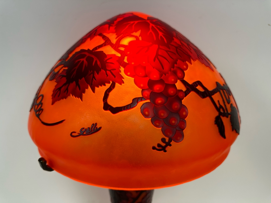 Reproduction Galle Resin Table Lamp 13W X 22H [Photo 4]