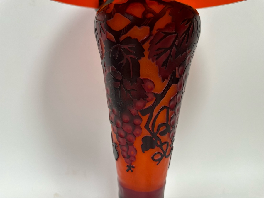 Reproduction Galle Resin Table Lamp 13W X 22H [Photo 8]