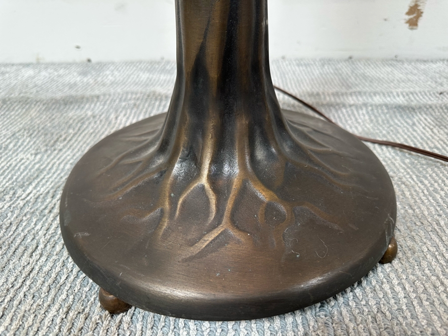 Tiffany Style Dragonfly Floor Lamp With Bronze Tree Root Lamp Base 20W X 63H [Photo 10]