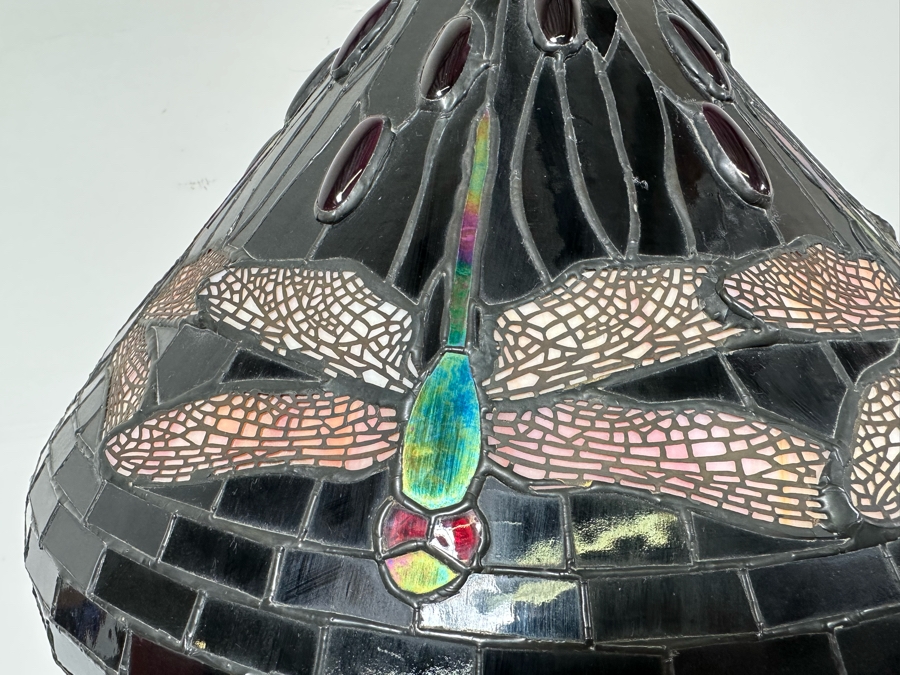 Tiffany Style Dragonfly Floor Lamp With Bronze Tree Root Lamp Base 20W X 63H [Photo 14]