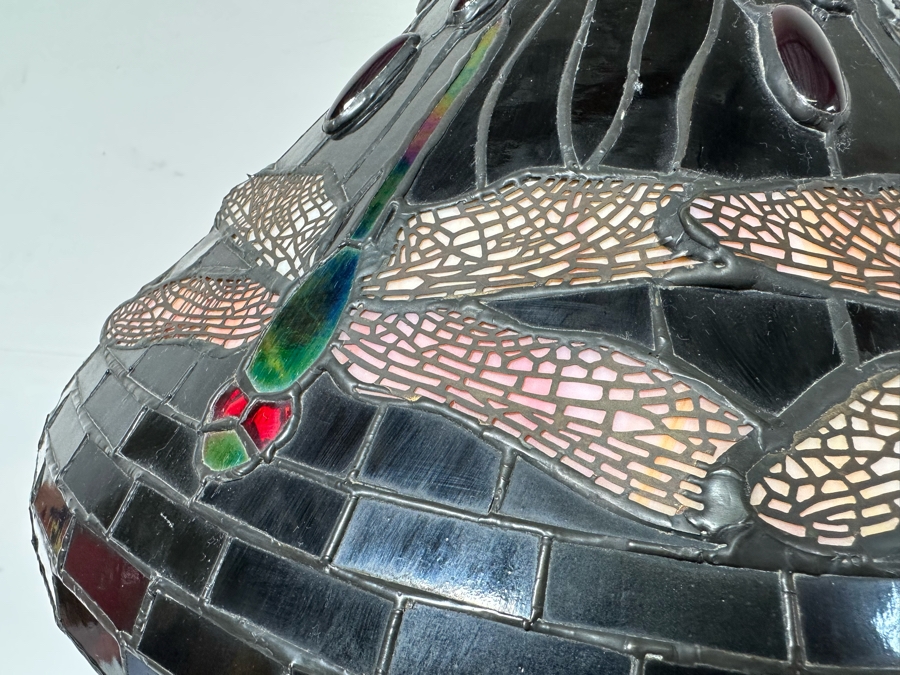 Tiffany Style Dragonfly Floor Lamp With Bronze Tree Root Lamp Base 20W X 63H [Photo 15]