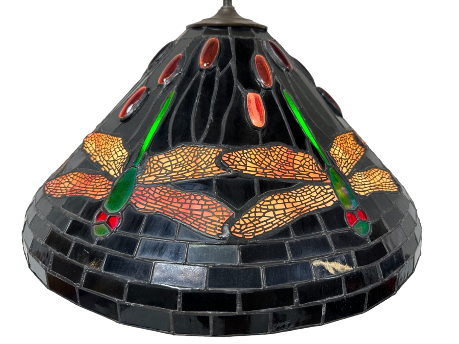 Tiffany Style Dragonfly Floor Lamp With Bronze Tree Root Lamp Base 20W X 63H [Photo 3]