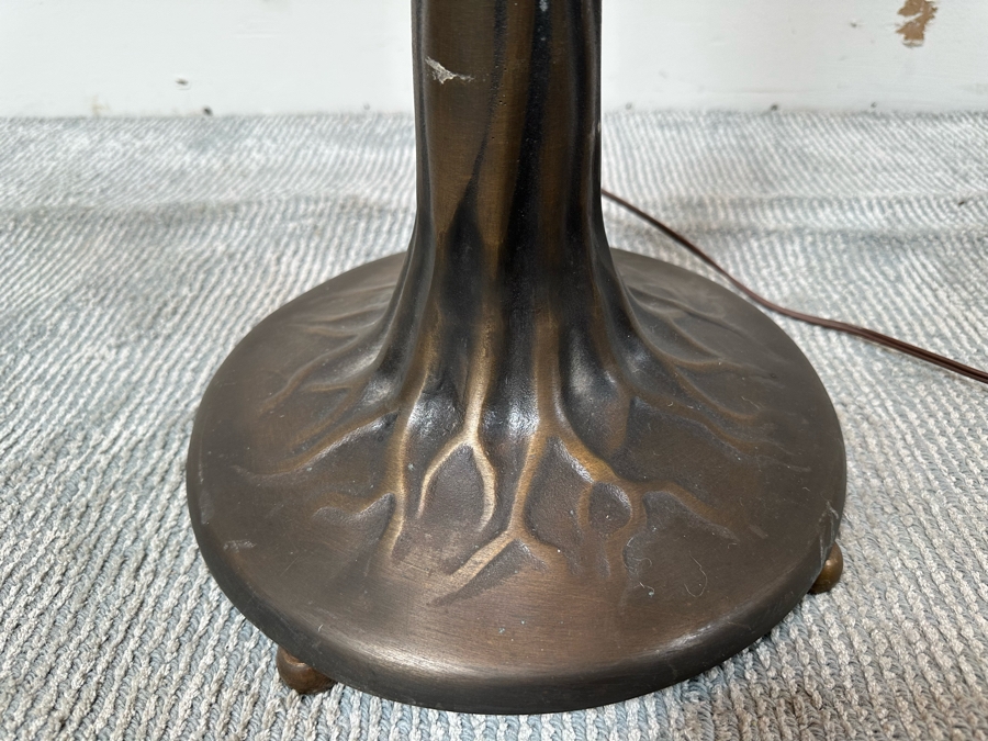 Tiffany Style Dragonfly Floor Lamp With Bronze Tree Root Lamp Base 20W X 63H [Photo 11]