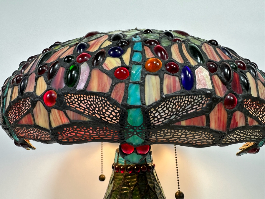 Tiffany Style Dragonfly Table Lamp 16W X 25H [Photo 5]