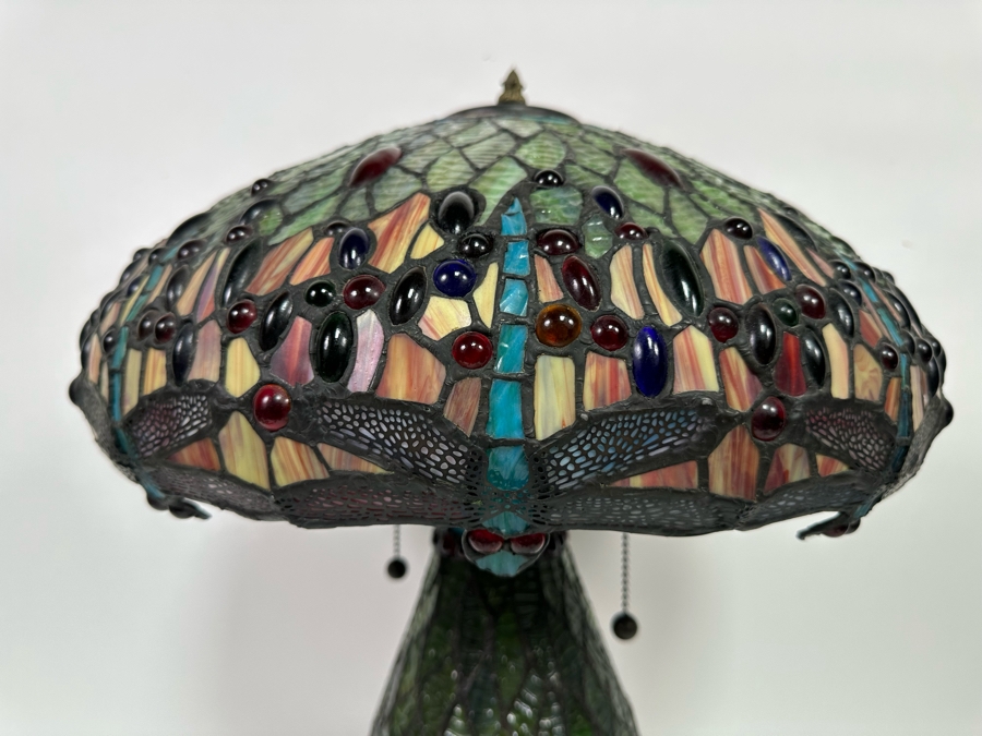 Tiffany Style Dragonfly Table Lamp 16W X 25H [Photo 13]