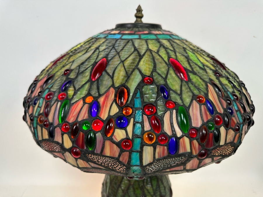 Tiffany Style Dragonfly Table Lamp 16W X 25H [Photo 6]