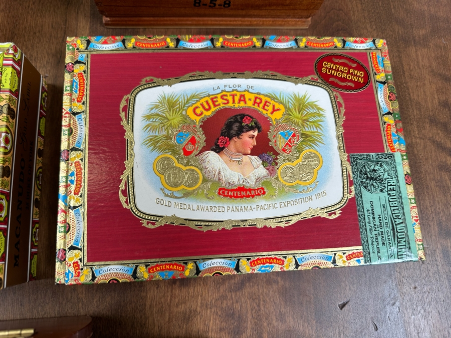 Collection Of Cigar Boxes, Lighter, Pipe Accessories [Photo 9]