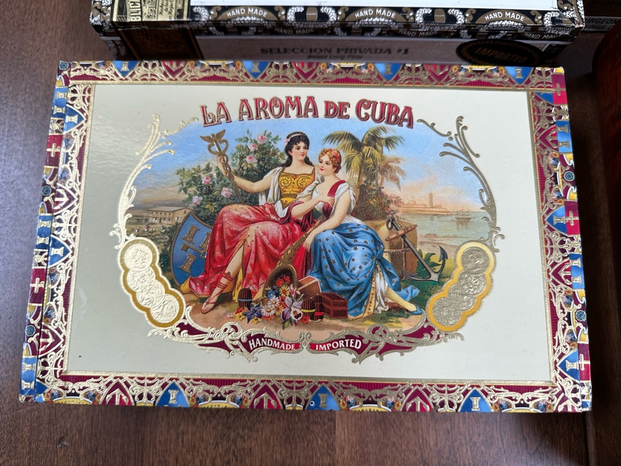 Collection Of Cigar Boxes, Lighter, Pipe Accessories [Photo 4]