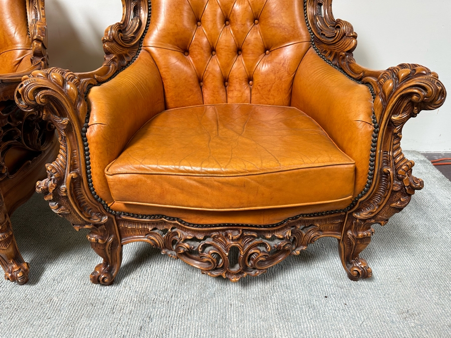 Pair Of Baroque Rococo Armchairs 39W X 32D X 41.5H [Photo 5]