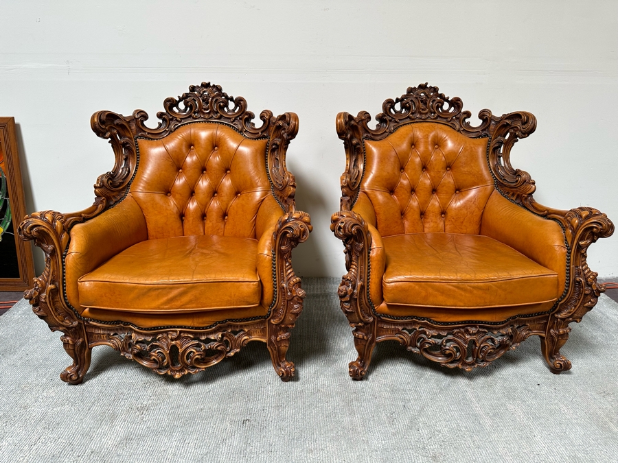 Pair Of Baroque Rococo Armchairs 39W X 32D X 41.5H [Photo 2]