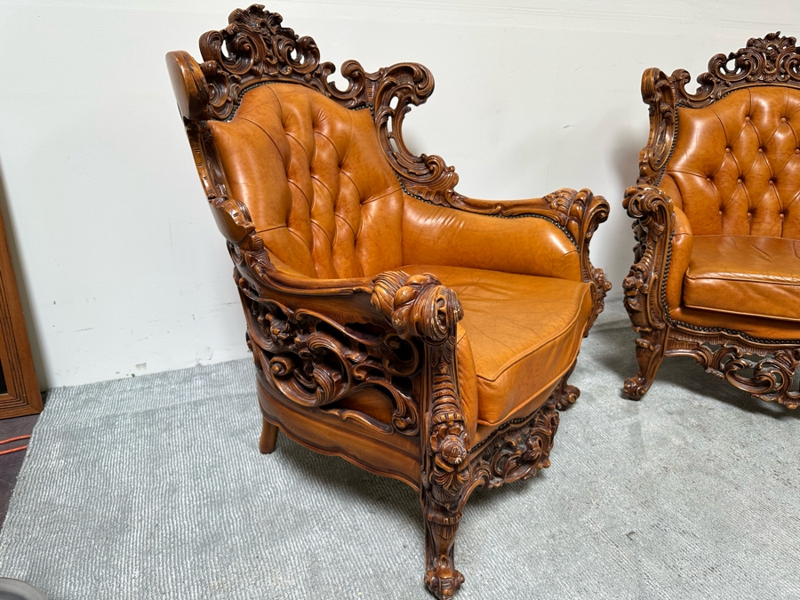 Pair Of Baroque Rococo Armchairs 39W X 32D X 41.5H [Photo 12]