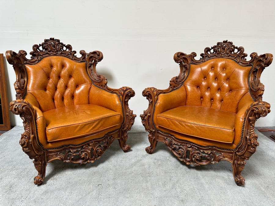Pair Of Baroque Rococo Armchairs 39W X 32D X 41.5H [Photo 11]