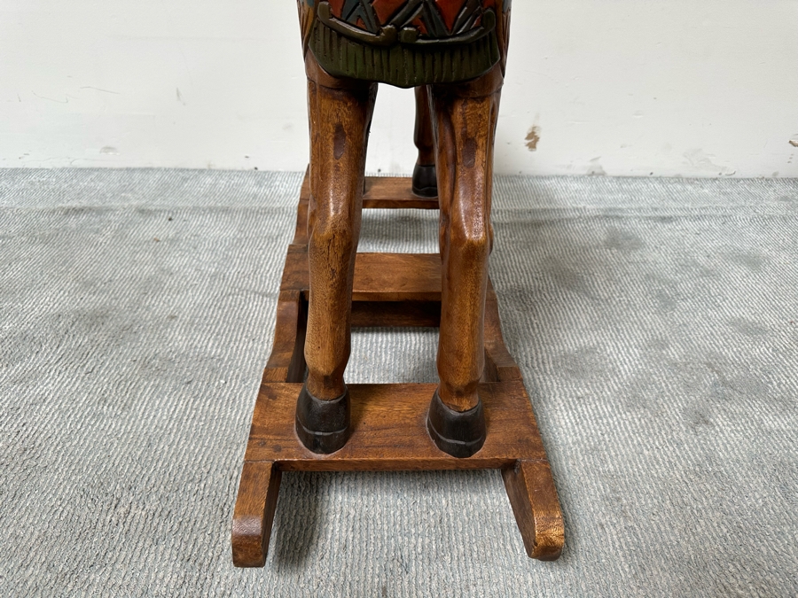 Carved Wooden Rocking Horse 32W X 12D X 35H [Photo 9]