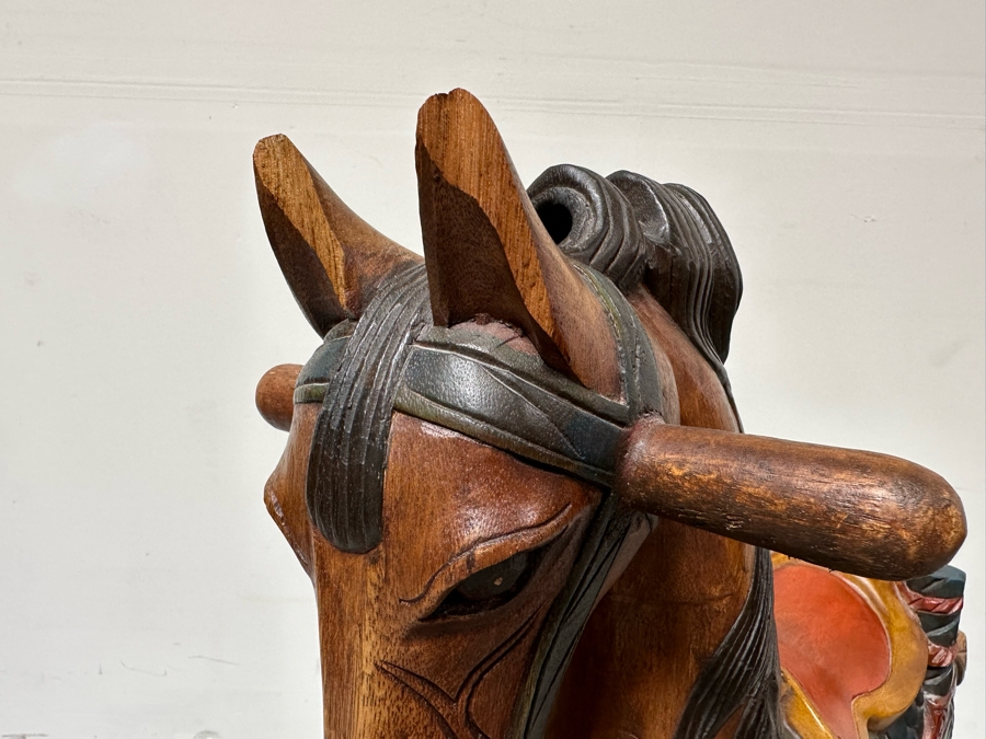 Carved Wooden Rocking Horse 32W X 12D X 35H [Photo 11]