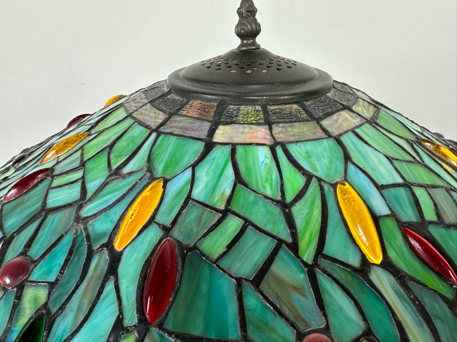 Tiffany Style Dragonfly Table Lamp 21W X 30H [Photo 6]
