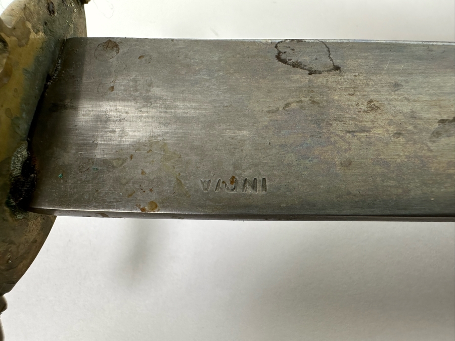 Vintage Carving Set With Carved Wooden Footed Case And Steak Knives With Carved Wooden Footed Holder From India [Photo 9]