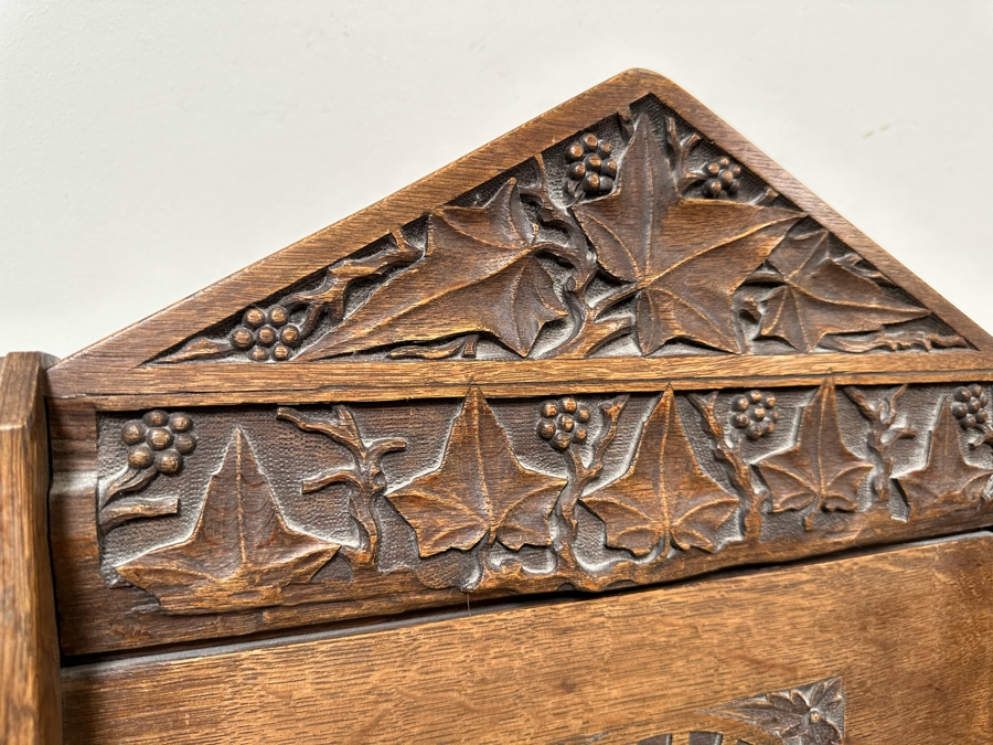 Antique Gothic Oak Glastonbury Chair 29W X 19D X 36H [Photo 5]