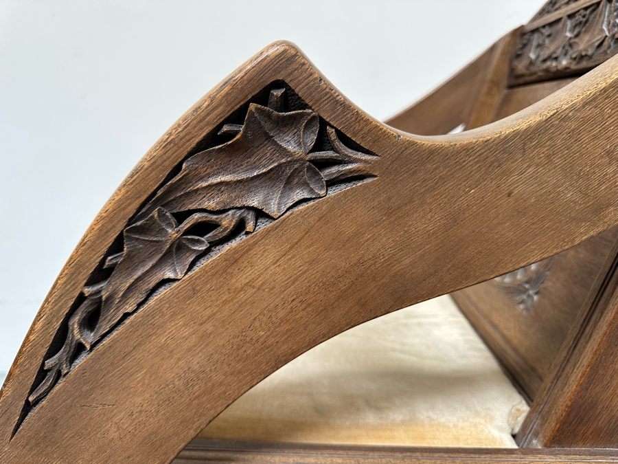 Antique Gothic Oak Glastonbury Chair 29W X 19D X 36H [Photo 12]