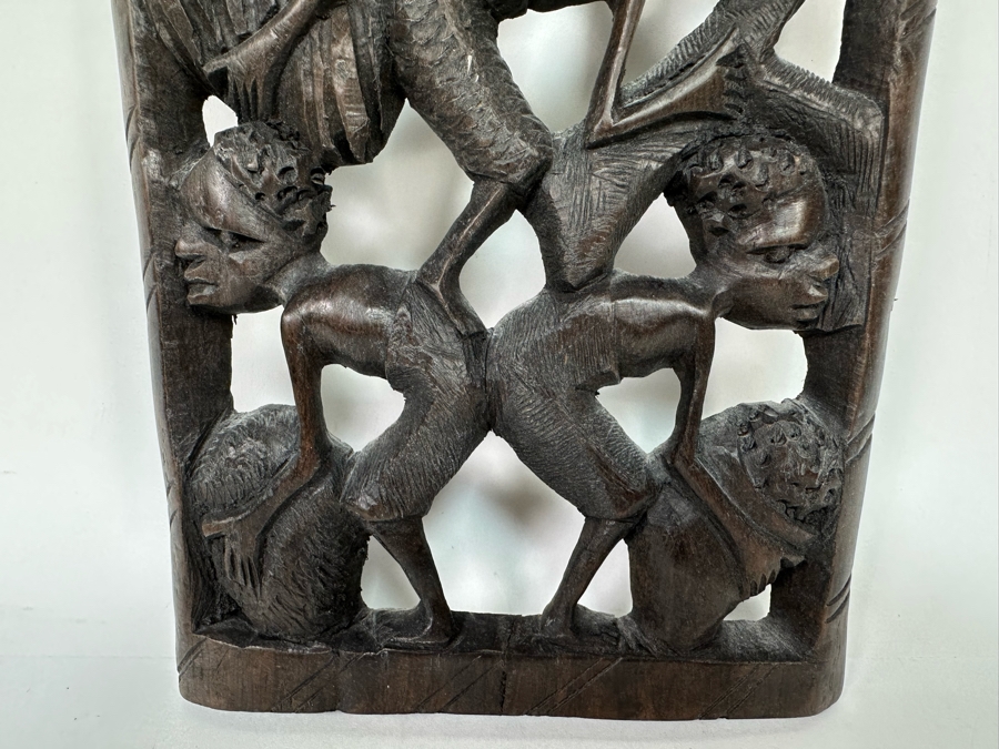 Vintage Wood Carving Wall Artwork From South Africa 7 X 11 [Photo 5]